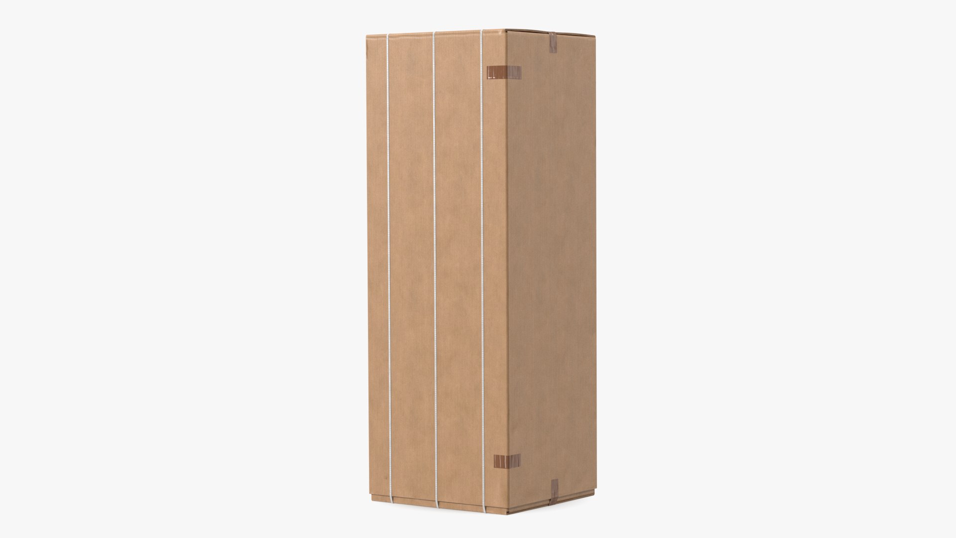 Dirty Big Carton Package Box 3D model preview
