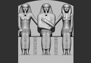 Pa sherry n tai sui with wife Nefer iyu son Ash akhet 3d model