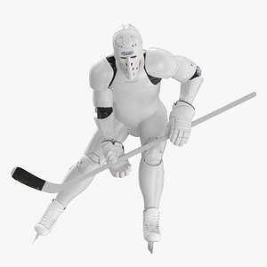 hummanoid hockey player wtih 3D model