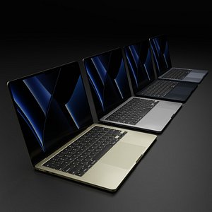 3D Macbook Air 2024 model