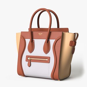 celine luggage handbag colored 3D model