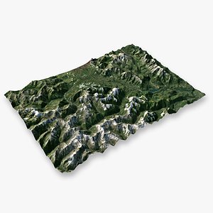 3D mountain alps - 3