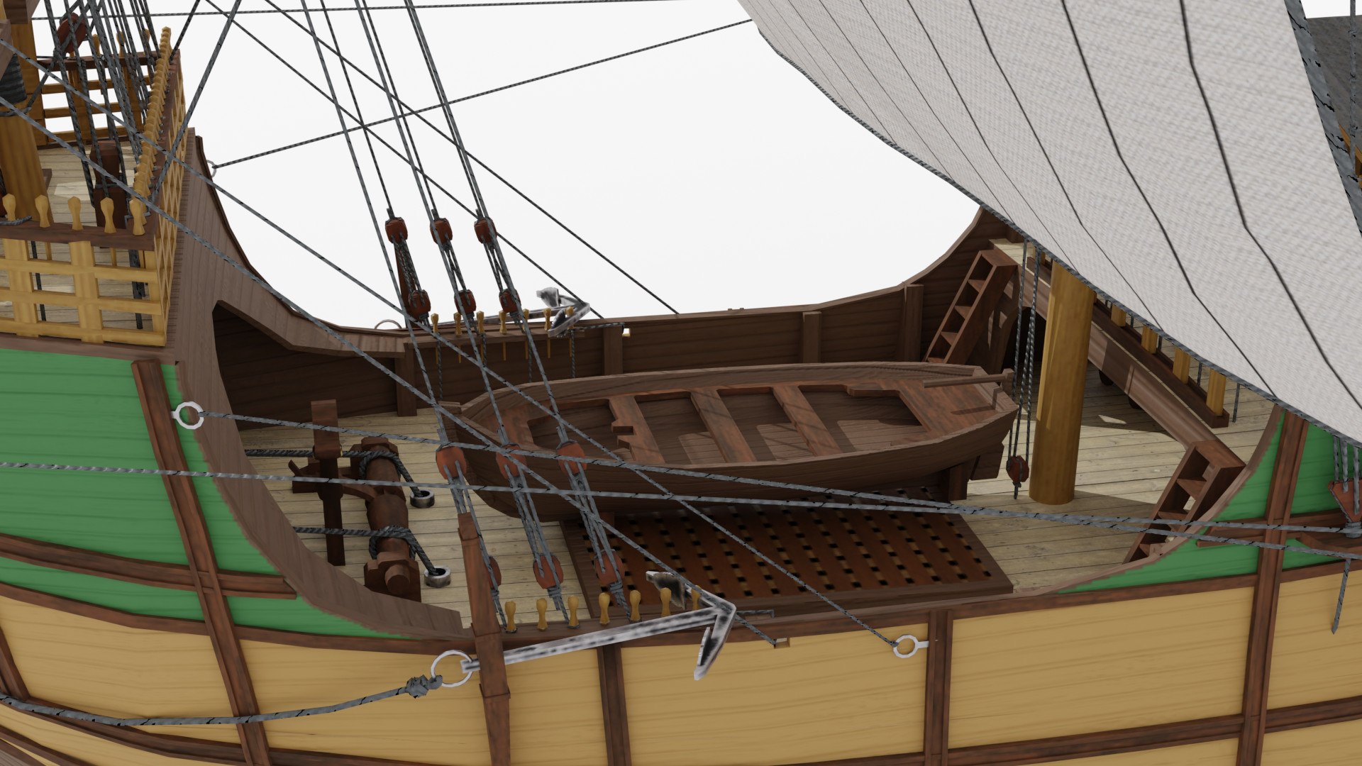 3D Atlantic Carrack Model - TurboSquid 2236448
