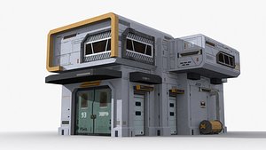 Sci-Fi Industrial x9 3D model