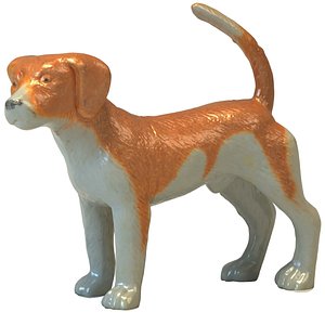 3D plastic toy dog model