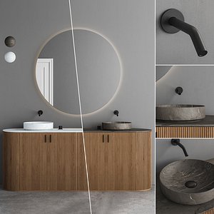 3D Inbani Grate Round Furniture Unit- Set 1