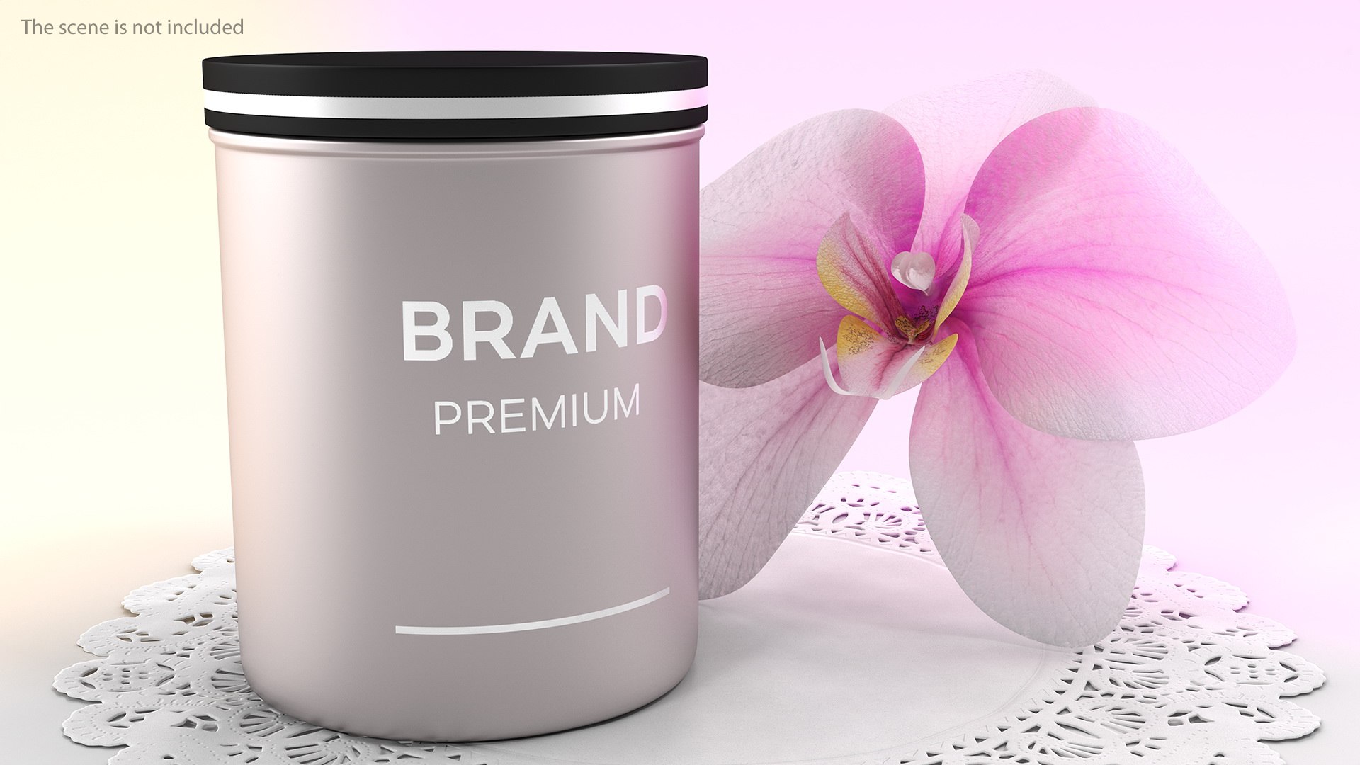 Black Cosmetic Jar 3D model preview