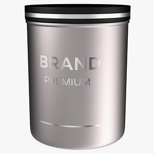 3D black cosmetic jar model