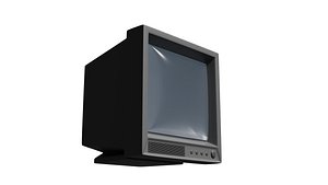 3D Classic Retro Television Monitor Lowpoly Model