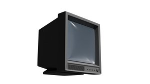 Classic Retro Television Monitor Lowpoly