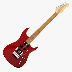 3D model electric guitar