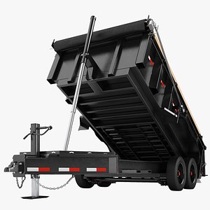 Dump Trailer Open 03 3D