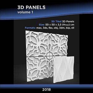 3D model tiled panels