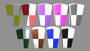 Small Popcorn Box Collection 3D model