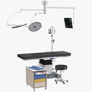 Surgery Table Set 3D Model