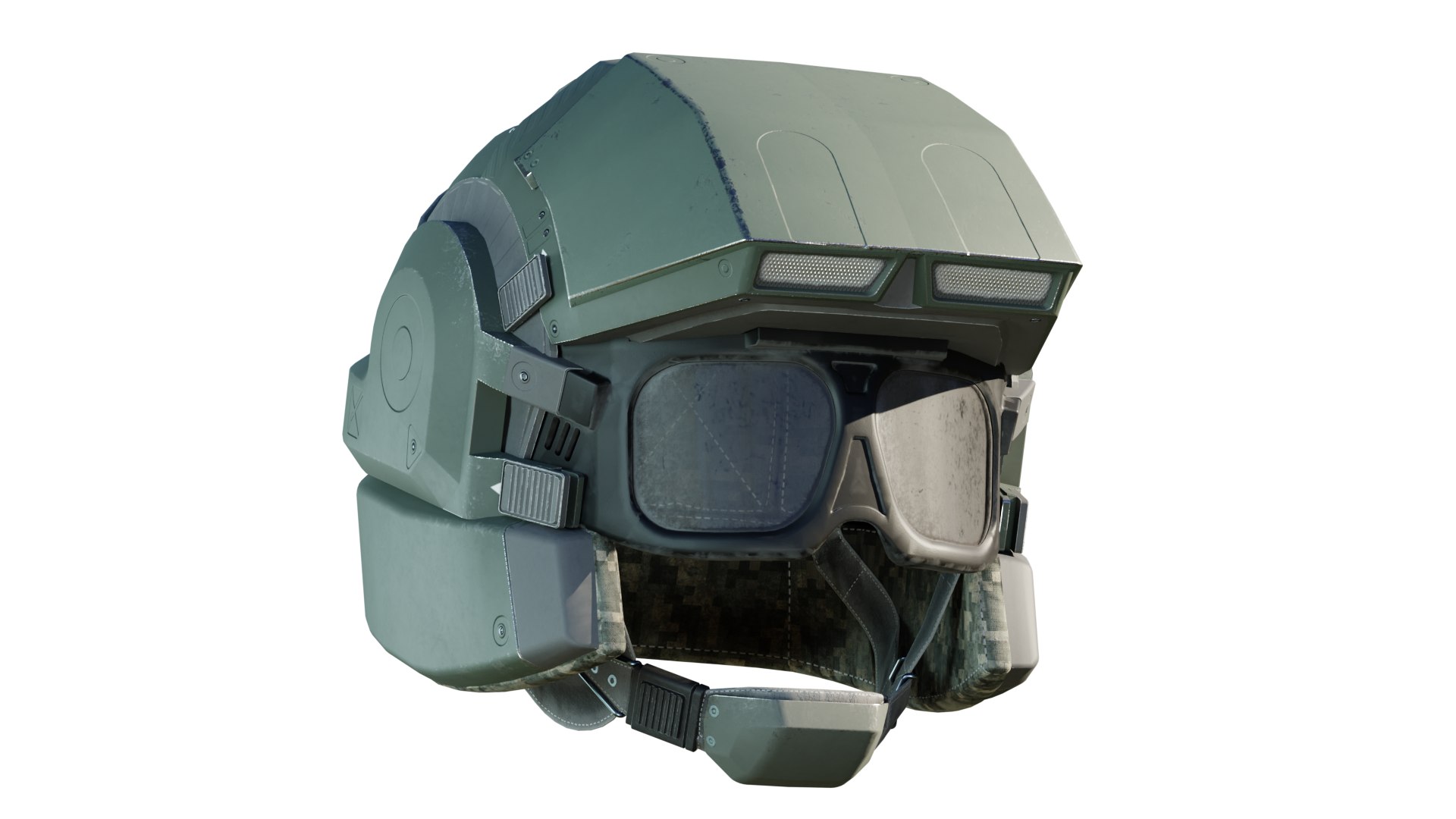 Sci Fi Helmet - Halo Marine Style model - TurboSquid 2110022