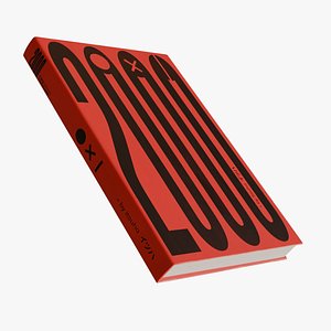 3D model Minimal Red Book Hardcover Novel interior exterior