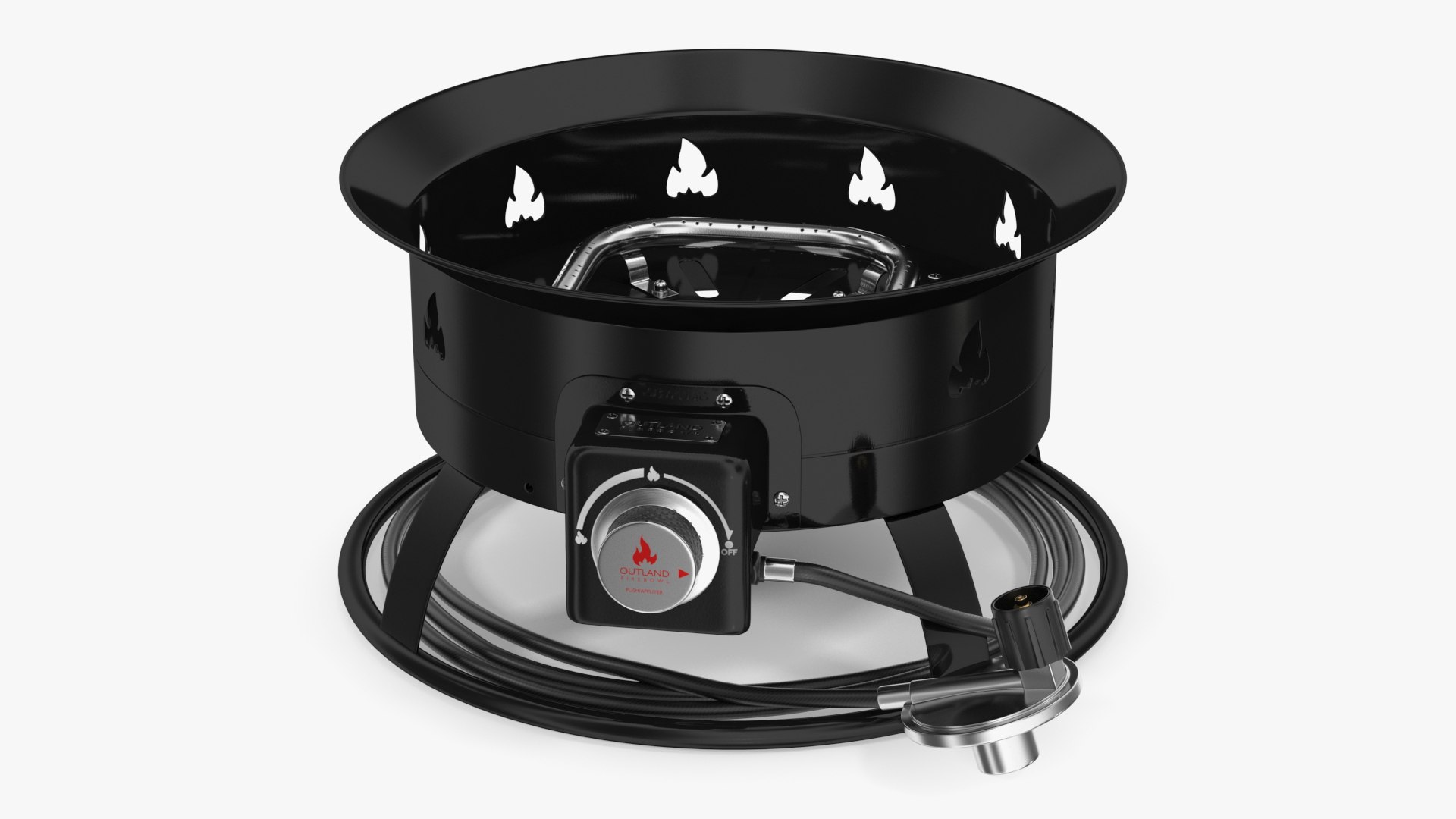 Outland Portable Propane Fire Pit Open 3D TurboSquid 1997431