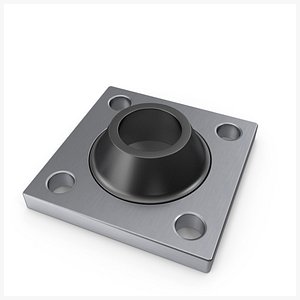 3D Square Flange Steel  New PBR