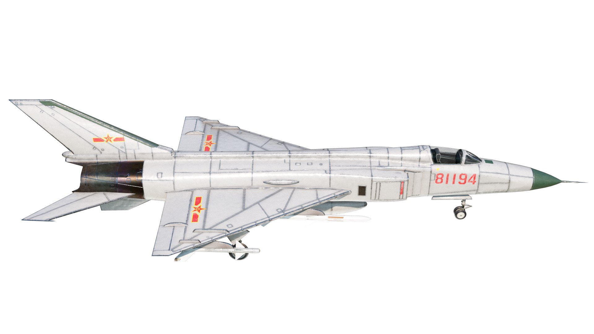 3D Model PLAAF J-8II Fighter Shenyang J-8F Finback - TurboSquid 2398431
