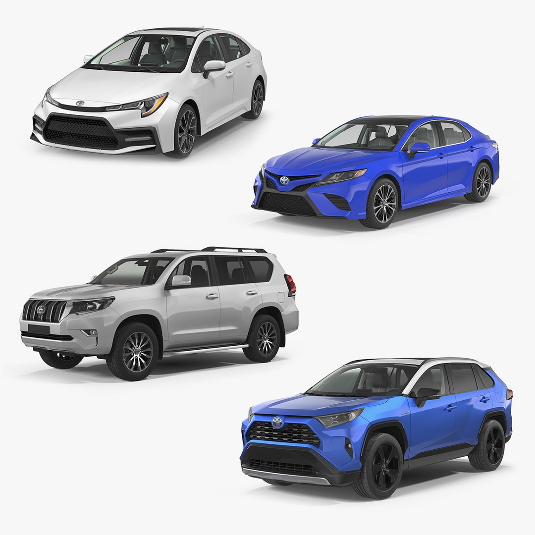 Toyota Rigged Cars Collection 2 3D model preview