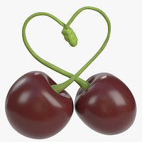 Cherries forming a heart