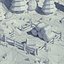 Cartoon island low poly