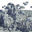 Cartoon island low poly