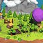 Cartoon island low poly