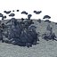Cartoon island low poly