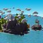 Cartoon island low poly