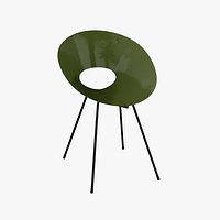 Olive vintage metal chair