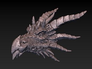 Dragon head (3D print ready)