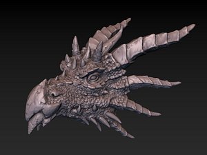Dragon head (3D print ready)