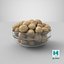 Hazelnuts in Glass Bowl