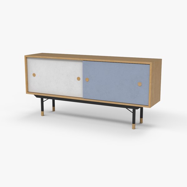 3D Adams Credenza pine finish model