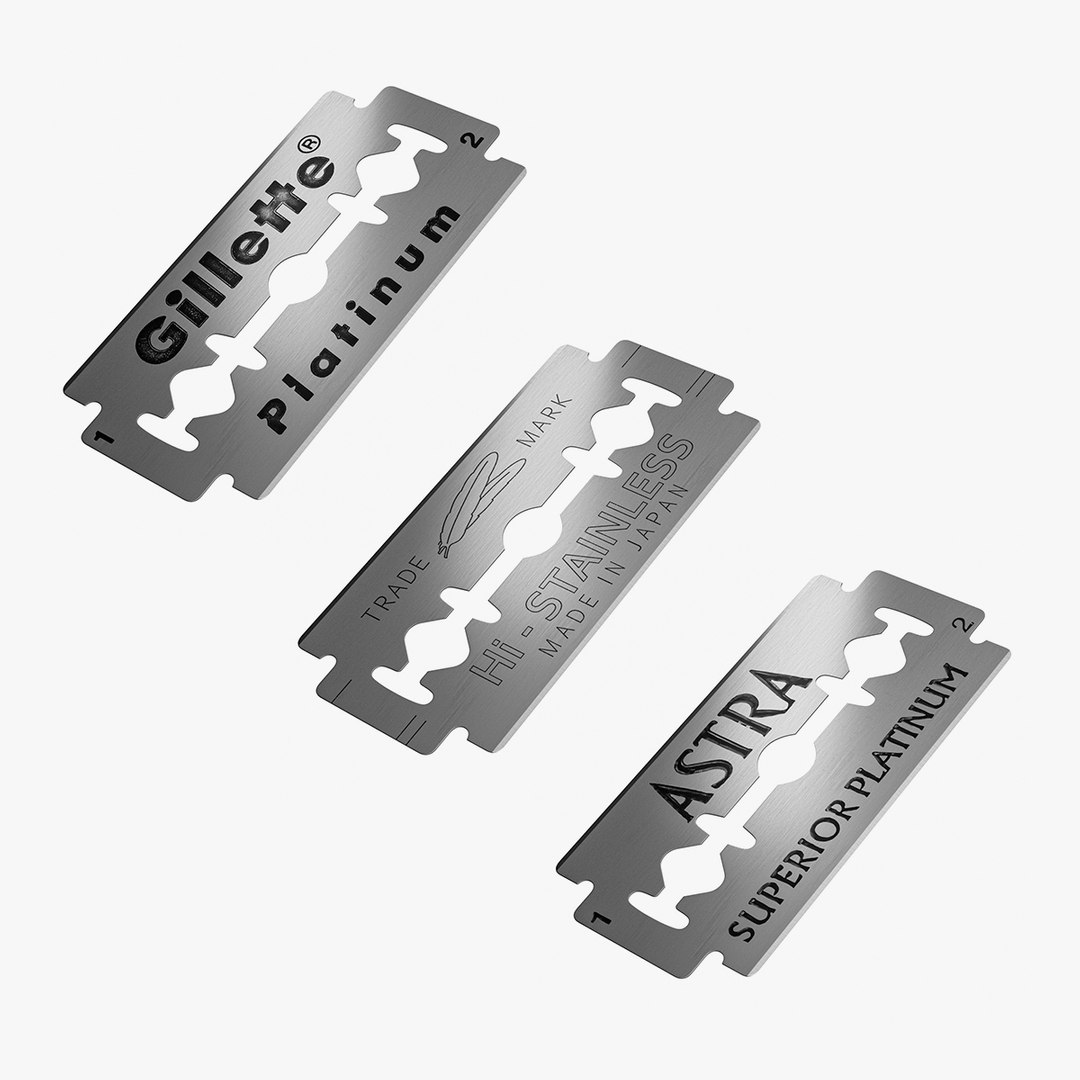 Razor Blades Collection 3D model preview