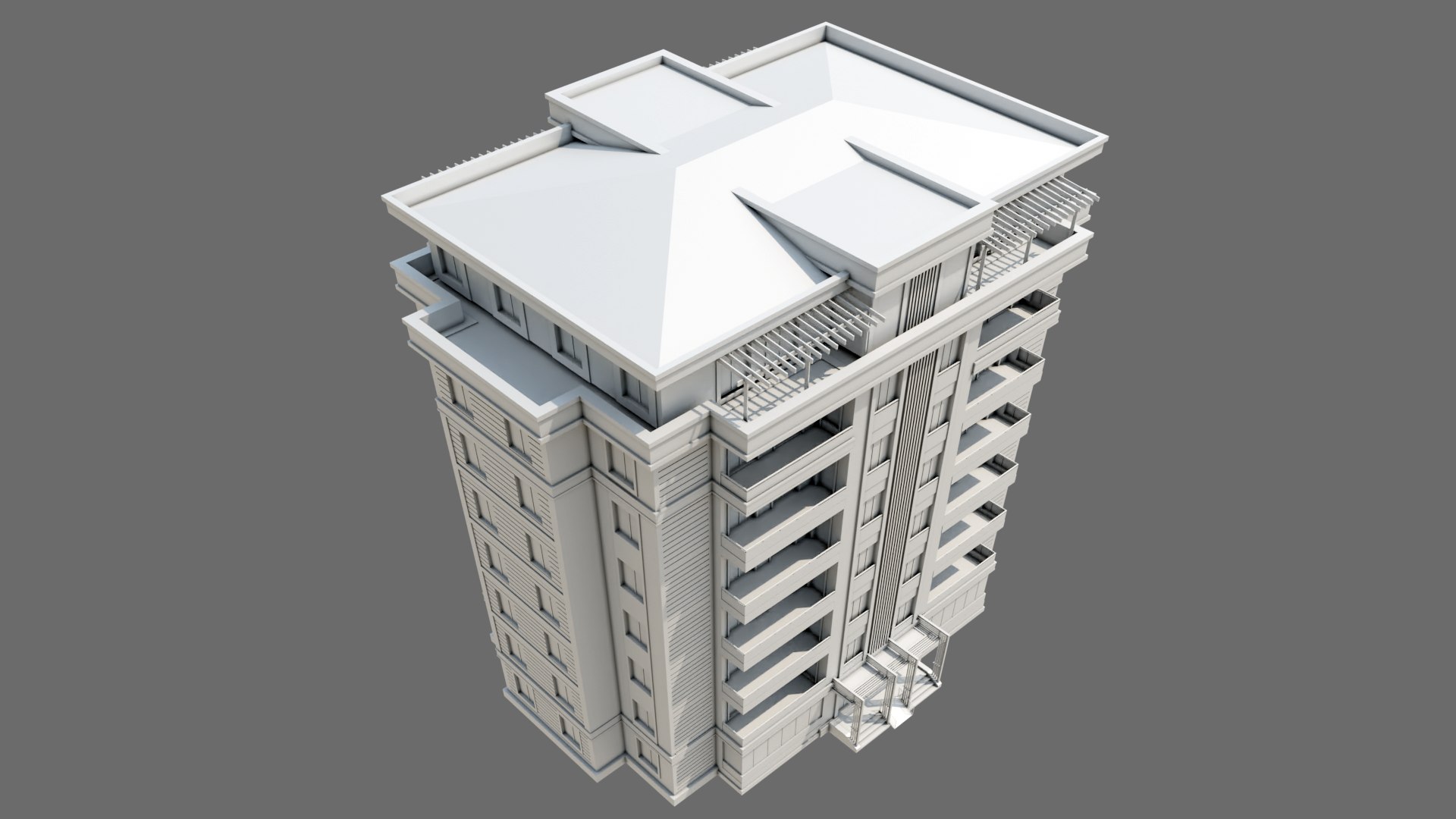 3D Residental Building Model - TurboSquid 2029059