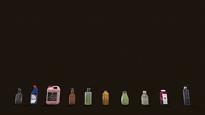 Bottles Batch 03 3D model