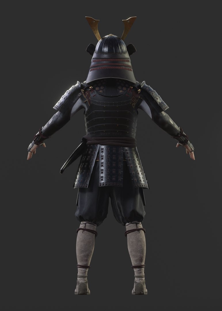 Samurai Character Blender Rigged 3D Model - TurboSquid 1549310