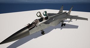 Rigged Mig-31Foxhound Jet 3D model