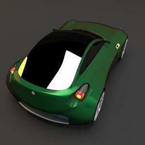 3d concept styled coupe car