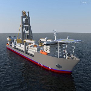 pipe-laying ship 3d max