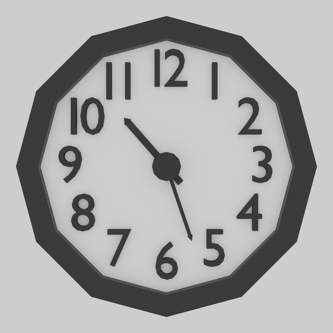 3D Low Poly Clock model TurboSquid 1986495