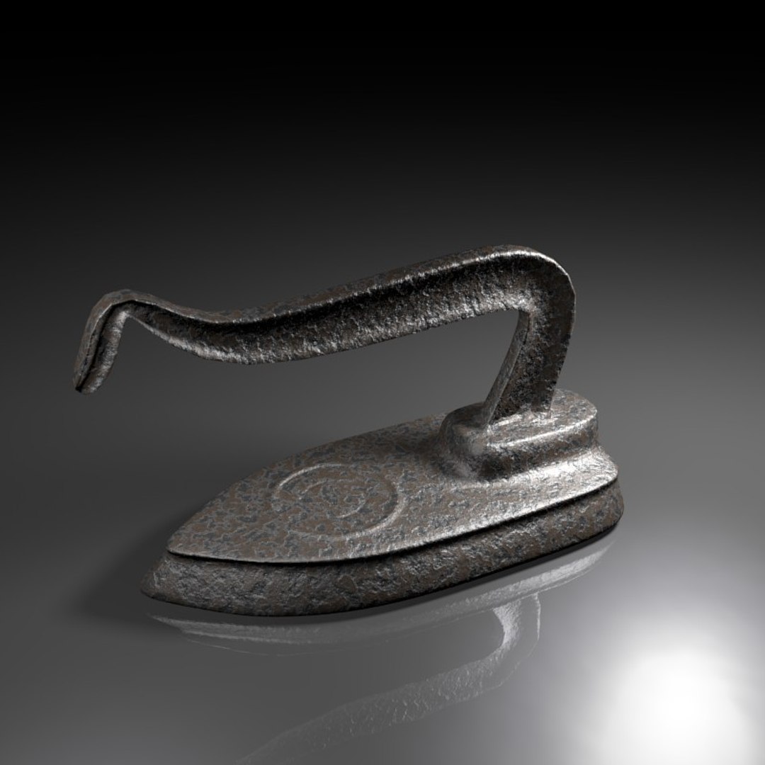 3d old antique iron model