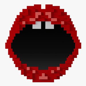 Pixel Mirror Mouth by Seletti model