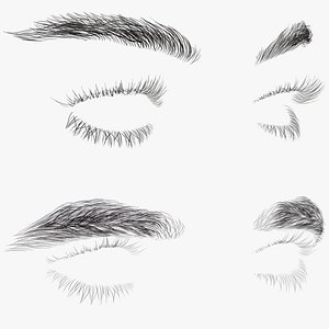 Womans and Mens Eyelashes with Eyebrows