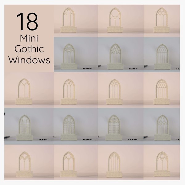 3D model 18 Mini Gothic Windows