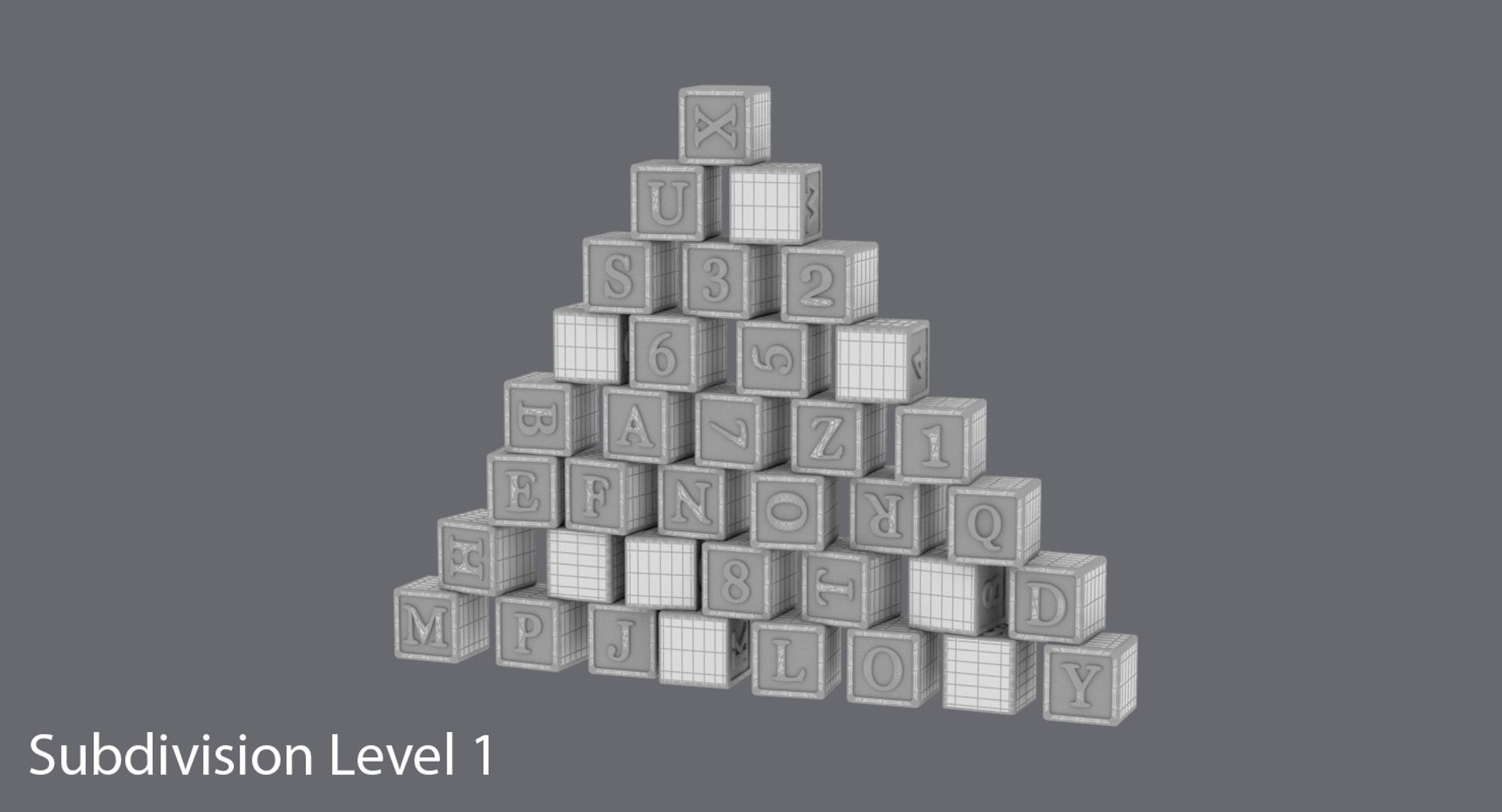 Letter-blocks 3d Max