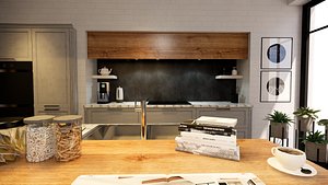 3D modern kitchen model